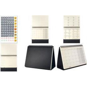 Calendário de mesa mensal SIGEL Conceptum C2481 2024, preto, 144 páginas