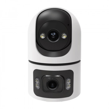 Câmara interior Wi-Fi com lente dupla MOES WCM-Q09 com alimentação USB