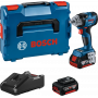 Bosch GDS 18V-330 HC conjunto de chave de impacto 06019L5003, 2 × 5,0 Ah, GAL 18V-40, L-BOXX