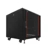 IT-BUDGET Conjunto de armário de rede 19 polegadas SRK, 12 U, 600 × 600 mm, preto, 99ITB19SRK1266GSM